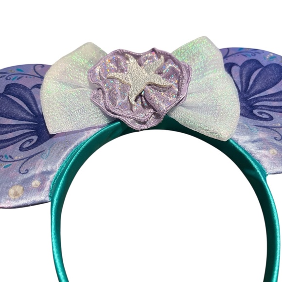 Disney Princess The Little Mermaid Ariel Mickey Mouse Ears Headband - Bow - Picture 2 of 5